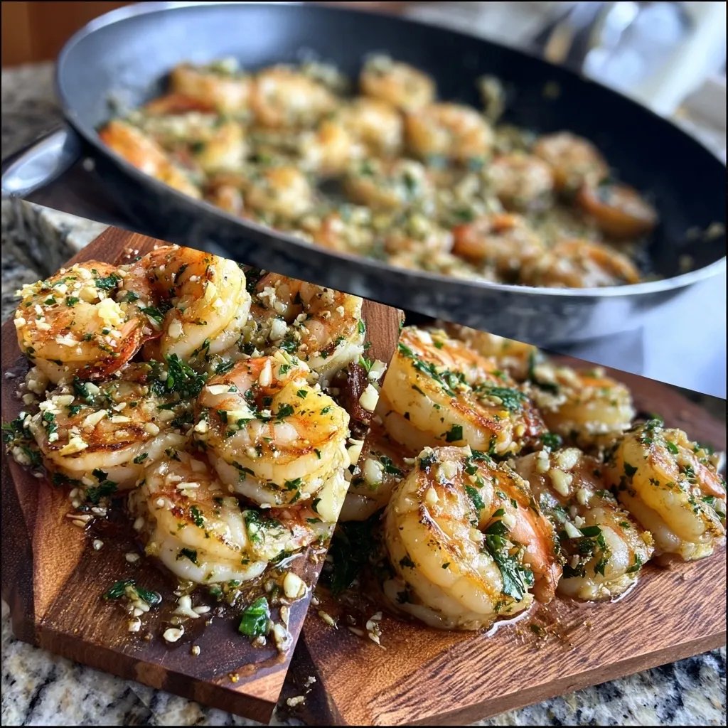 Garnelen Knoblauch Pfanne