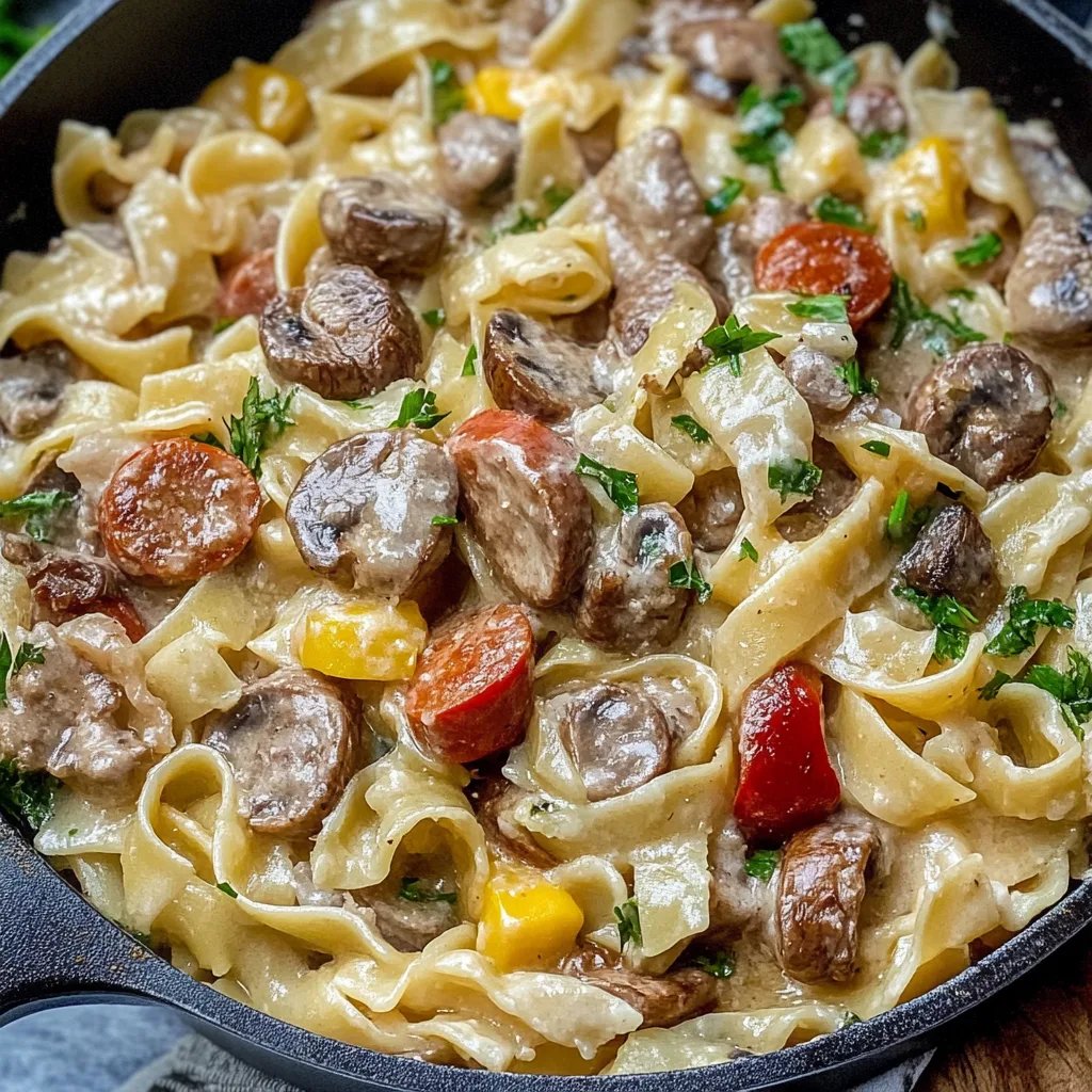 Nudelpfanne mit Bratwurst und Pilzen: Ein Unglaubliches Ultimatives Rezept
