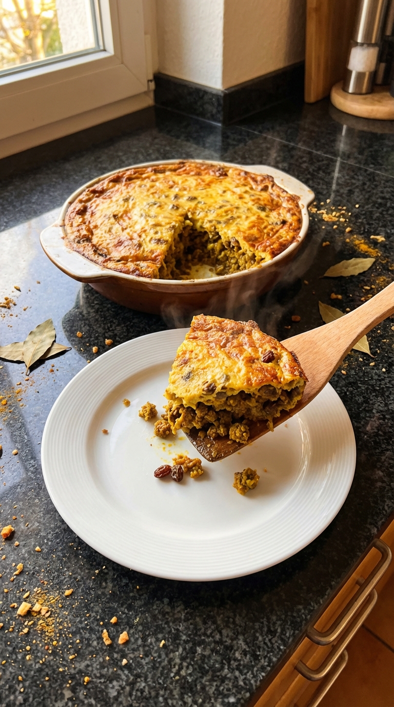Hackfleisch Bobotie Auflauf