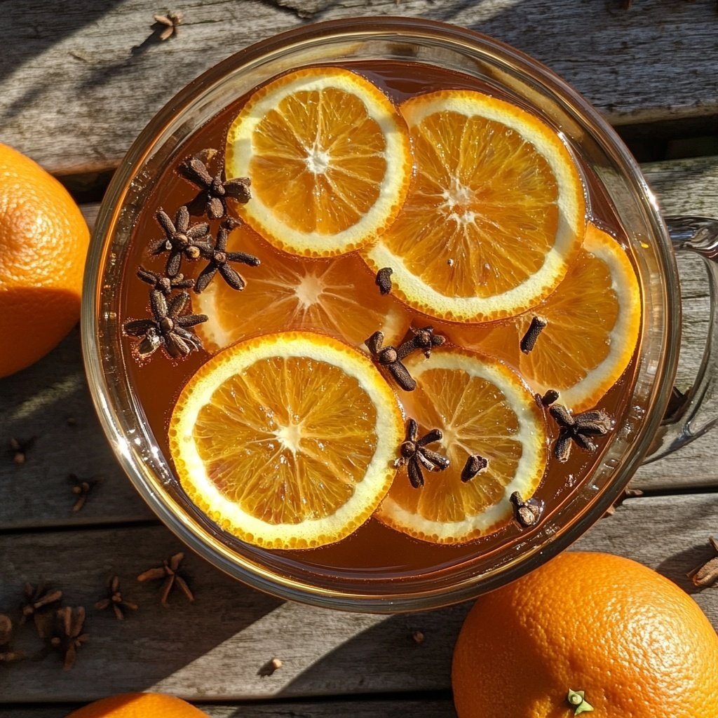 Gewürzter Punsch mit Orangen und Nelken