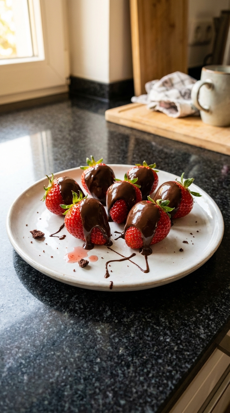 Schokoladenüberzogener Erdbeer Genuss​