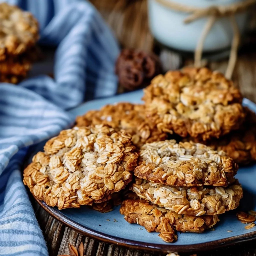 Haferflocken Kokos Kekse ohne Zucker