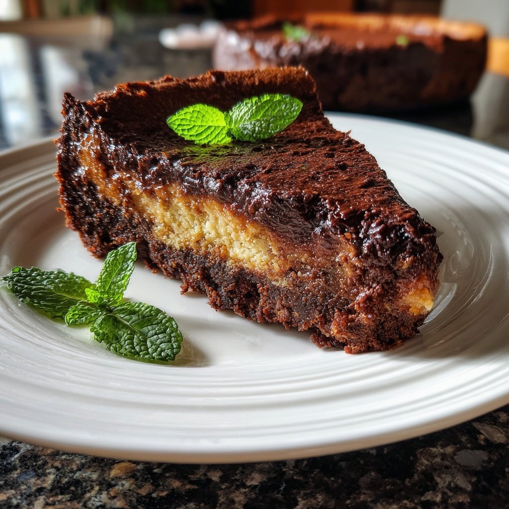 Pfefferminz Käsekuchen mit Schokolade Kruste