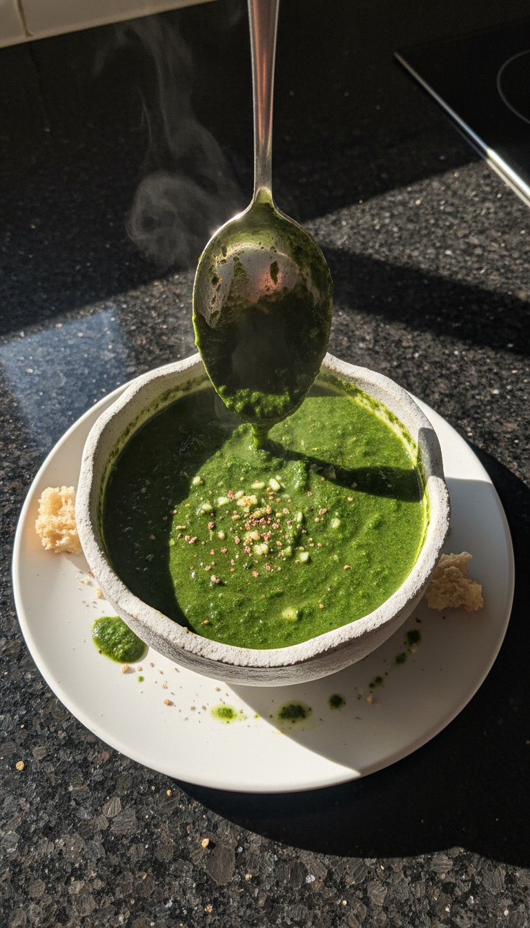 Aromatische Spinatsuppe