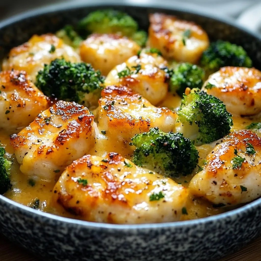 Brokkoli-Hähnchenfilets in cremiger Käsesauce