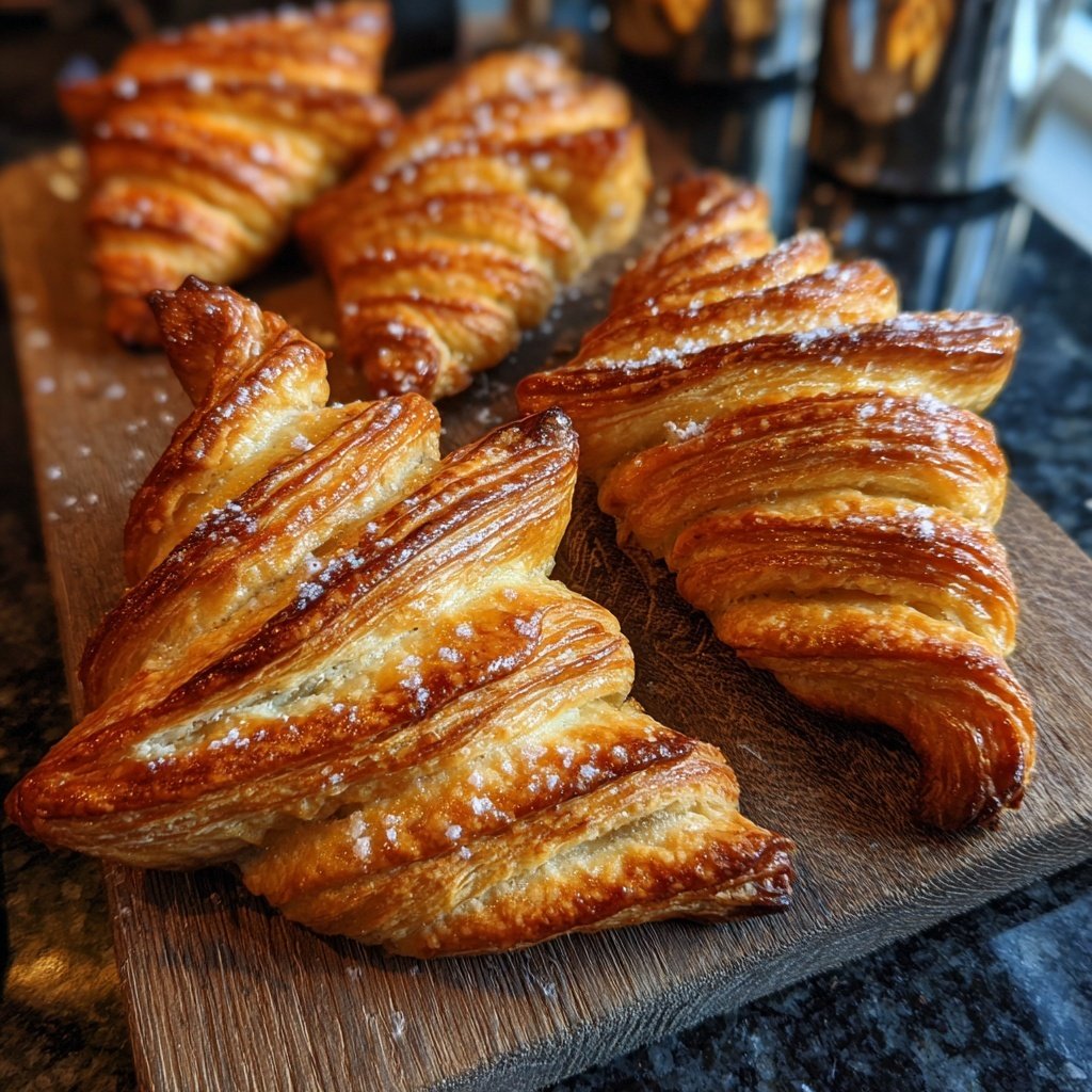 Tannenbäume aus Blätterteig