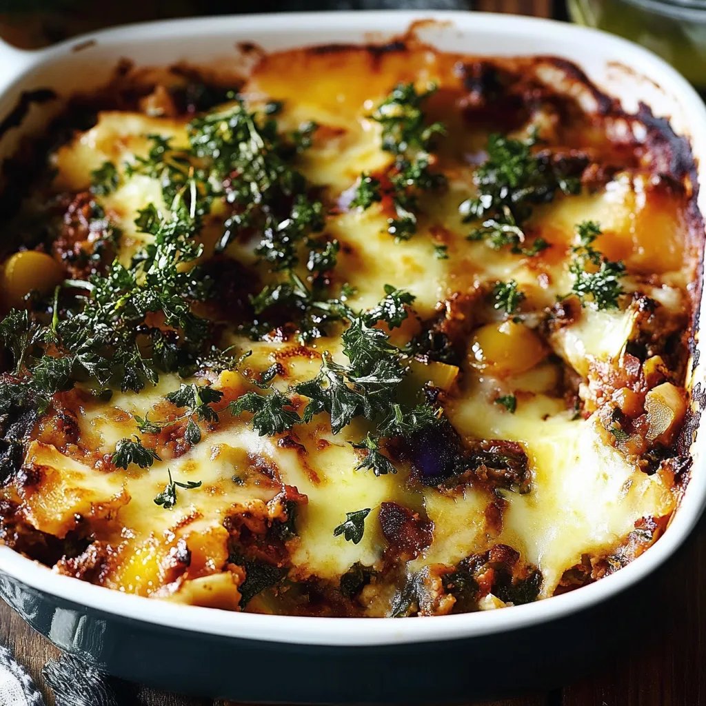 Linsen-Grünkohl-Moussaka