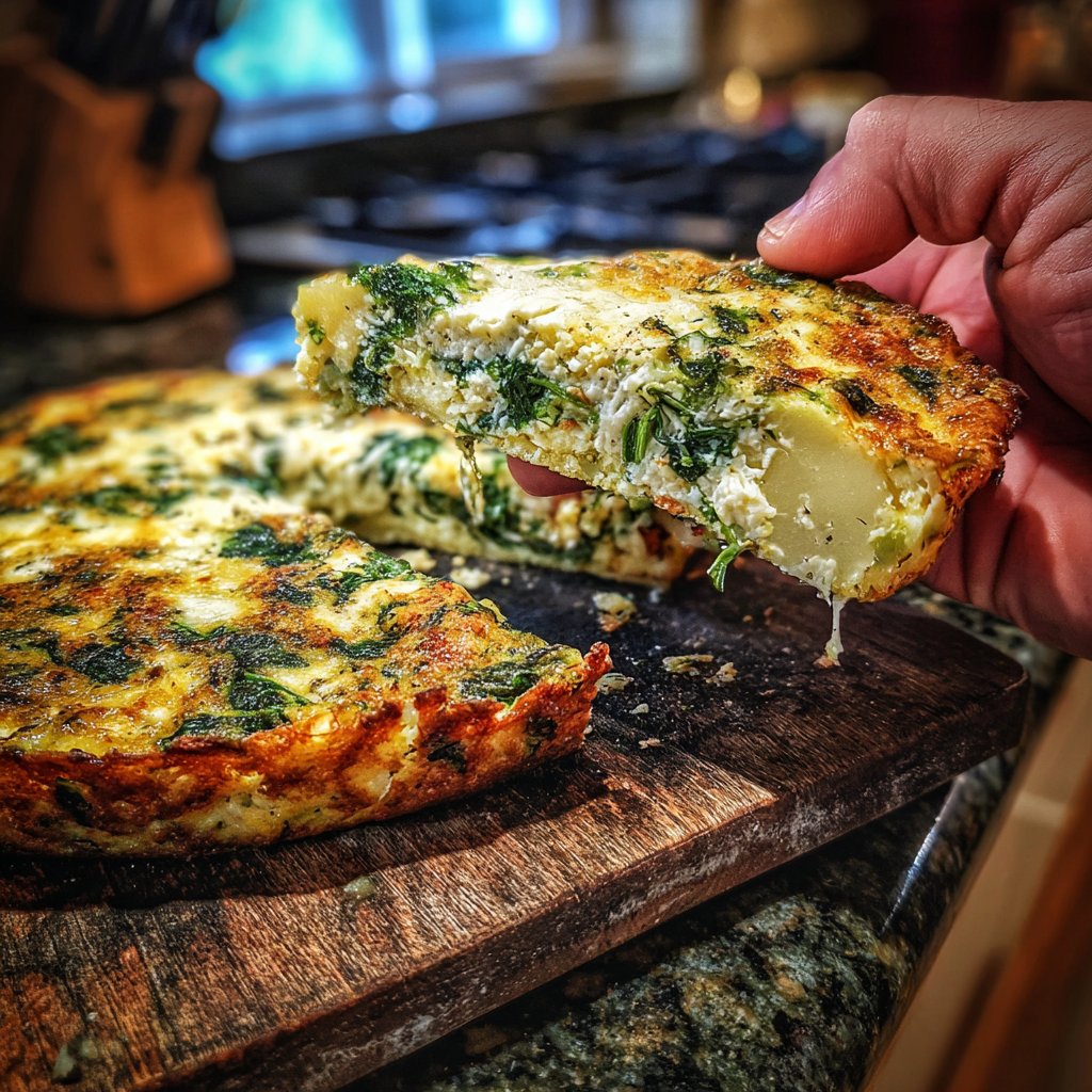 Herzhafte Spinat-Kartoffel-Frittata