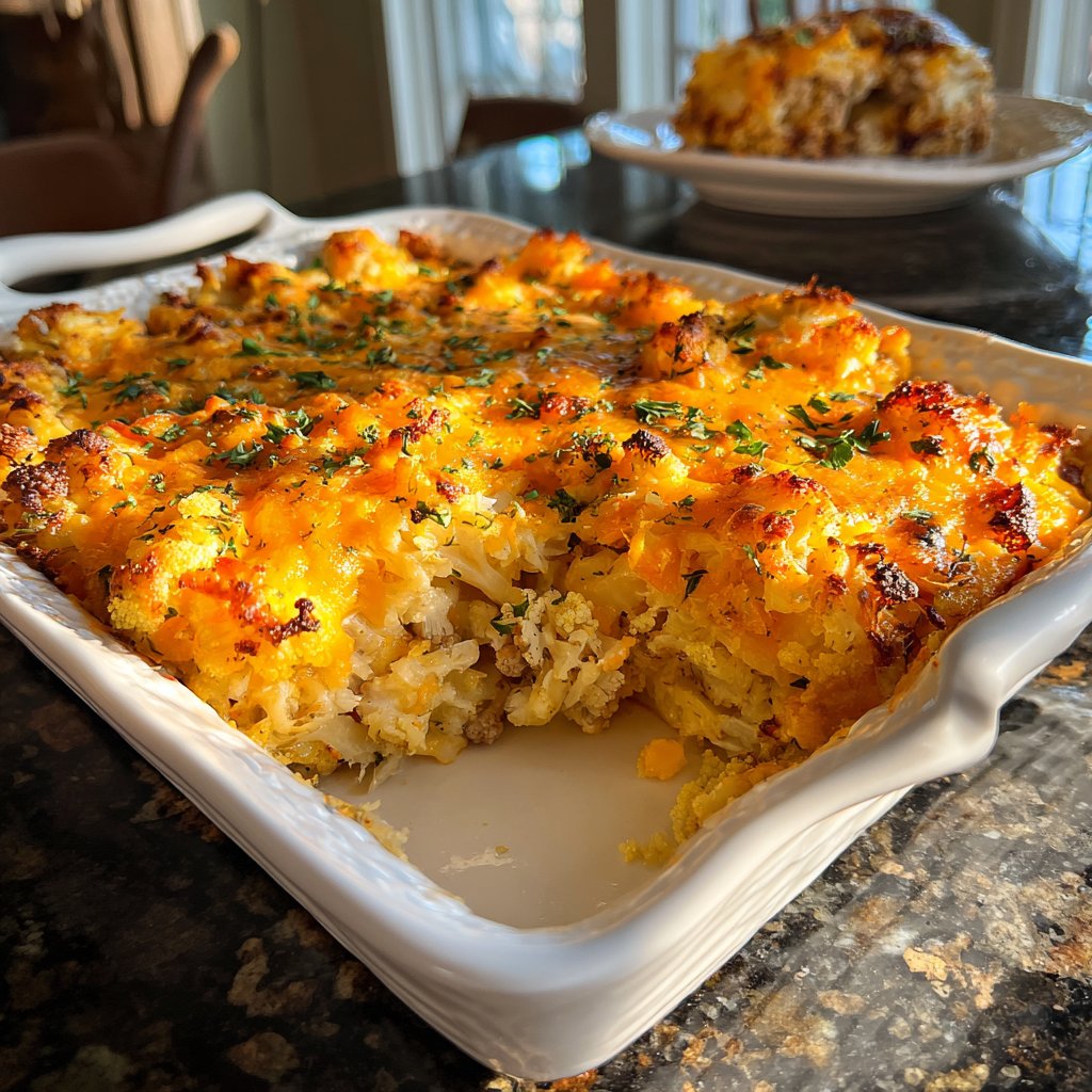 Hackfleisch Blumenkohl Auflauf