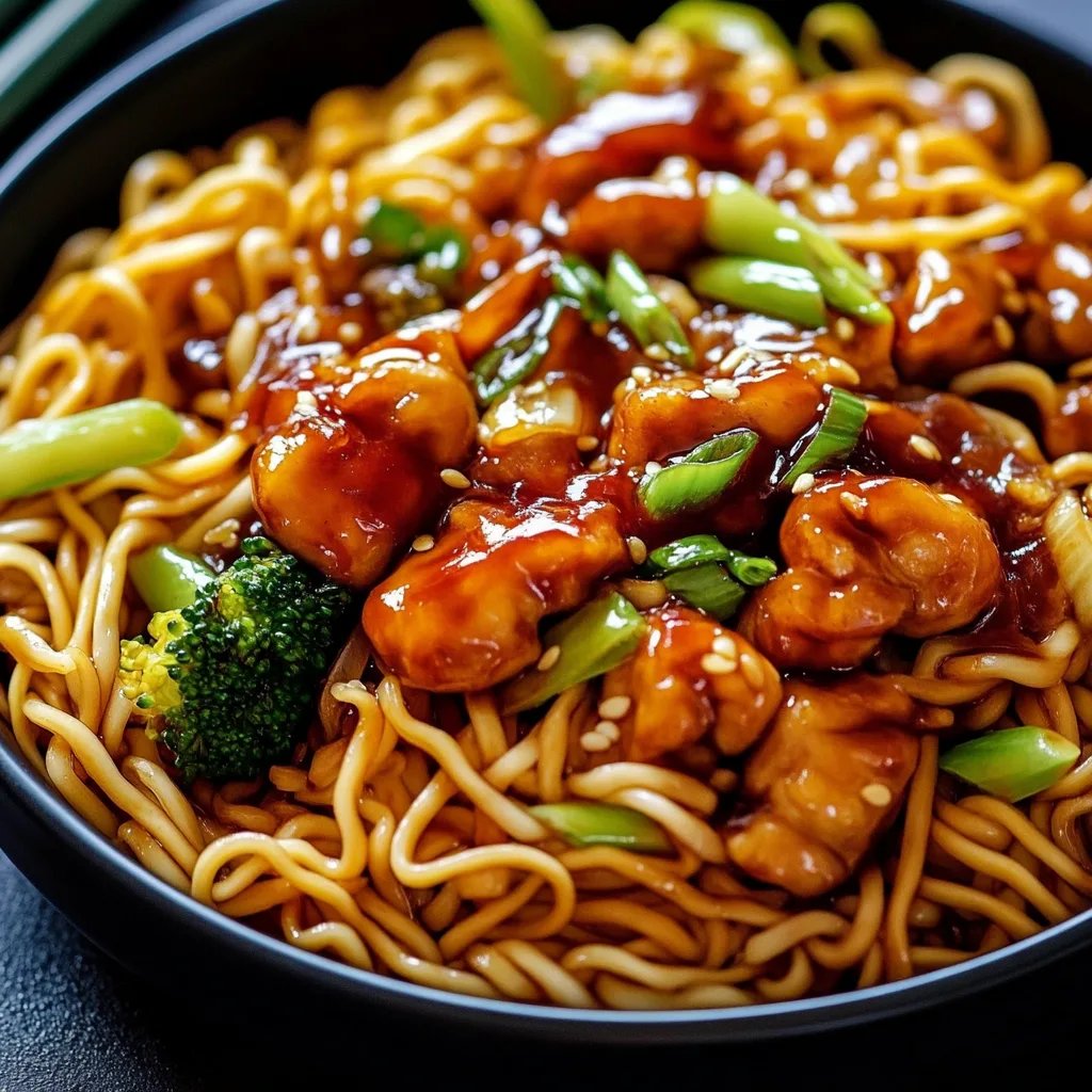 Hähnchen-Teriyaki-Nudeln