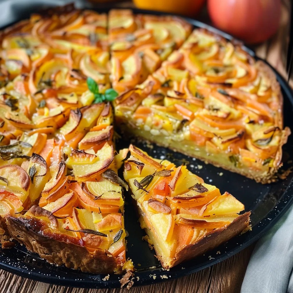 Gemüsekuchen mit Kartoffeln