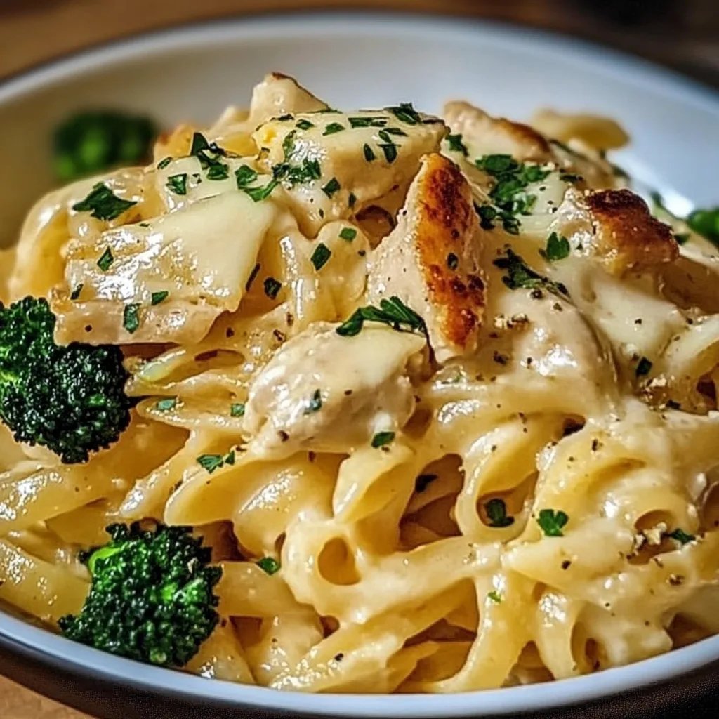 Cremige Hähnchen-Brokkoli-Alfredo Pasta: Ein Unglaublich Essenzielles Rezept für 4 Personen
