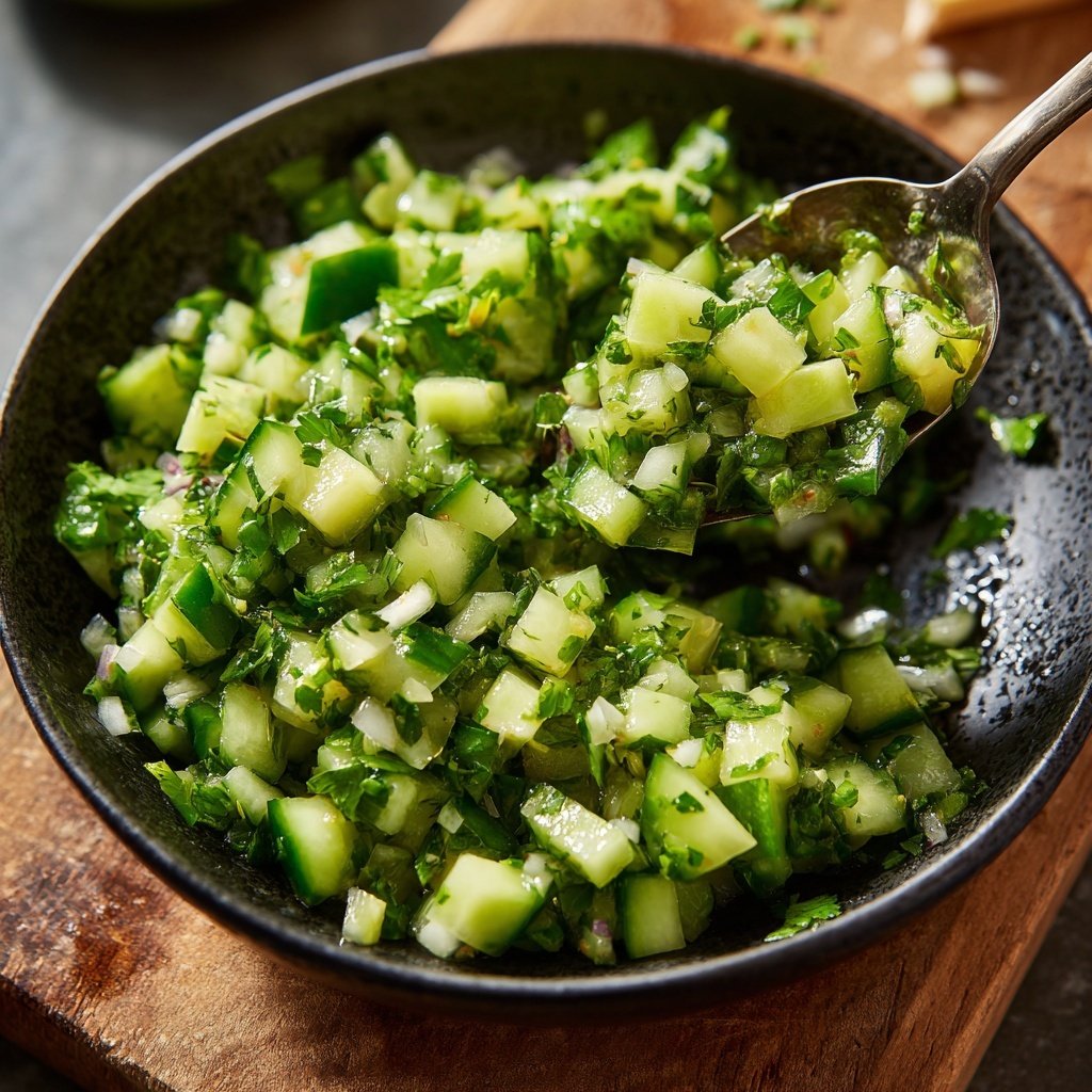 Zingy Cucumber Salsa Verde