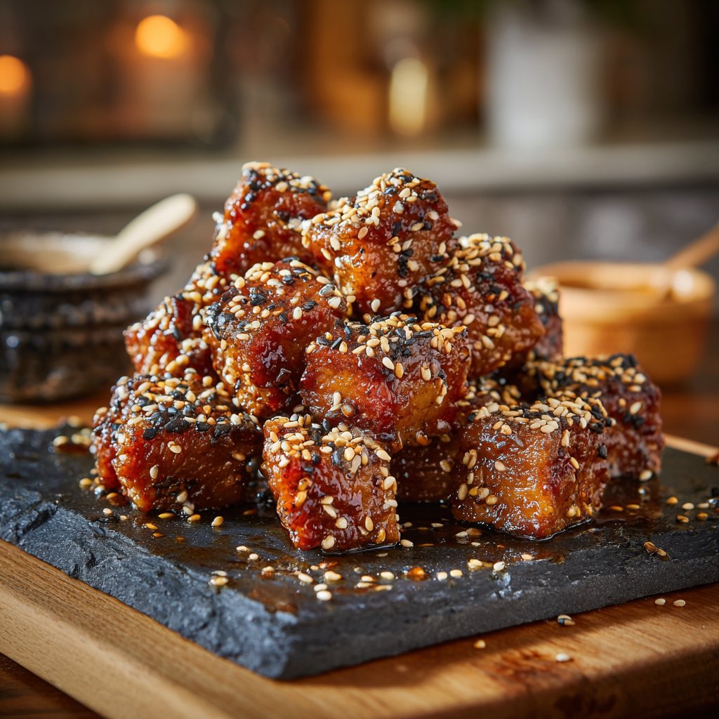 Sesam-Rindfleisch-Streifen