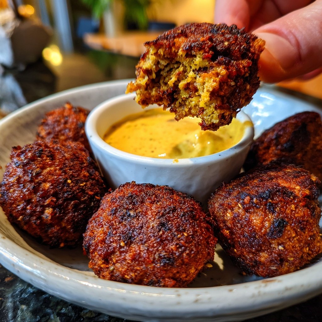 Party Frikadellen mit Senf Dip