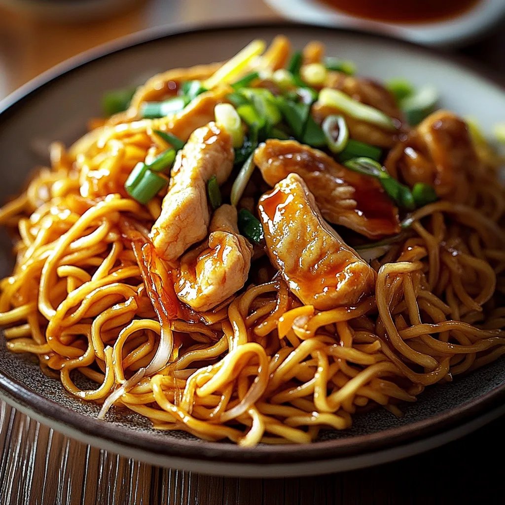 Chinesische gebratene Nudeln mit Hühnerfleisch: Ein unglaubliches ultimativen Rezept