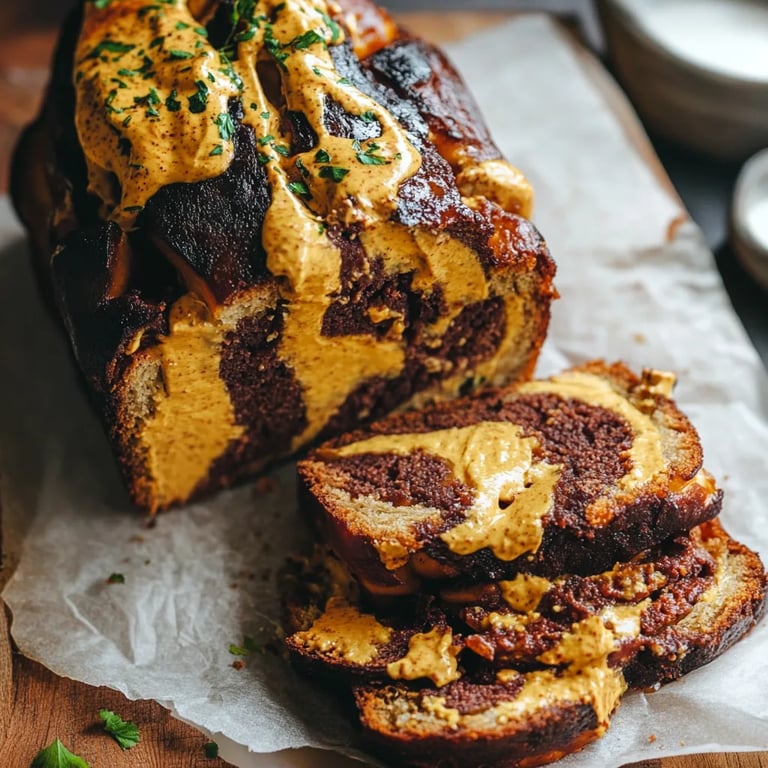 Marmorkuchen mit Kürbis