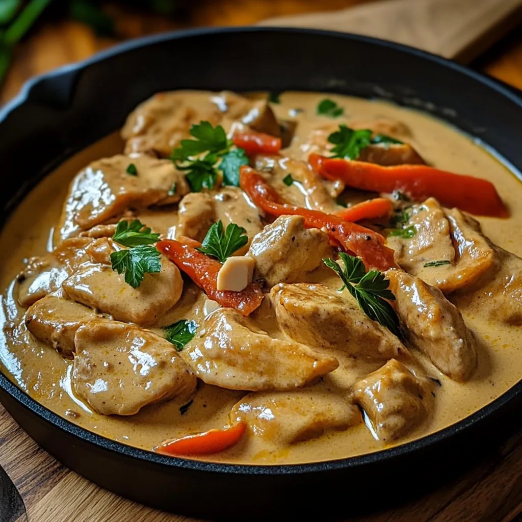 Hähnchen Stroganoff
