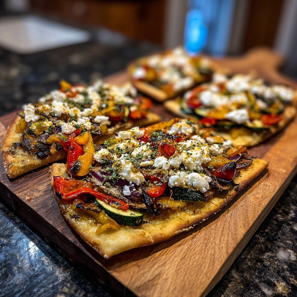 Gegrillte Gemüse-Fladenbrote