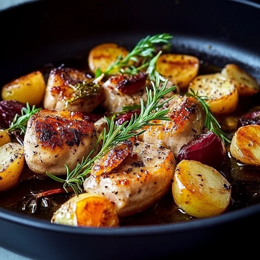 Hähnchen-Rosmarinkartoffel-Blech