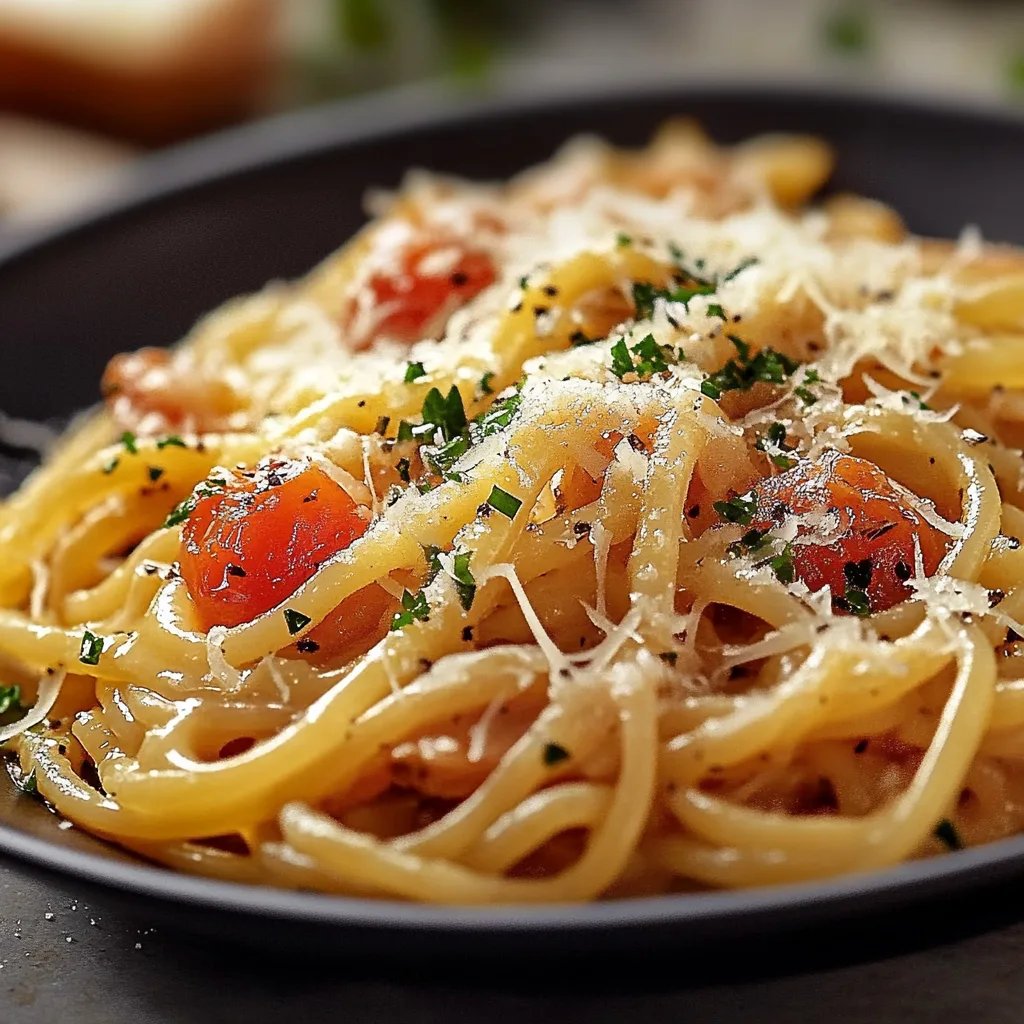 Knoblauch-Käse-Pasta