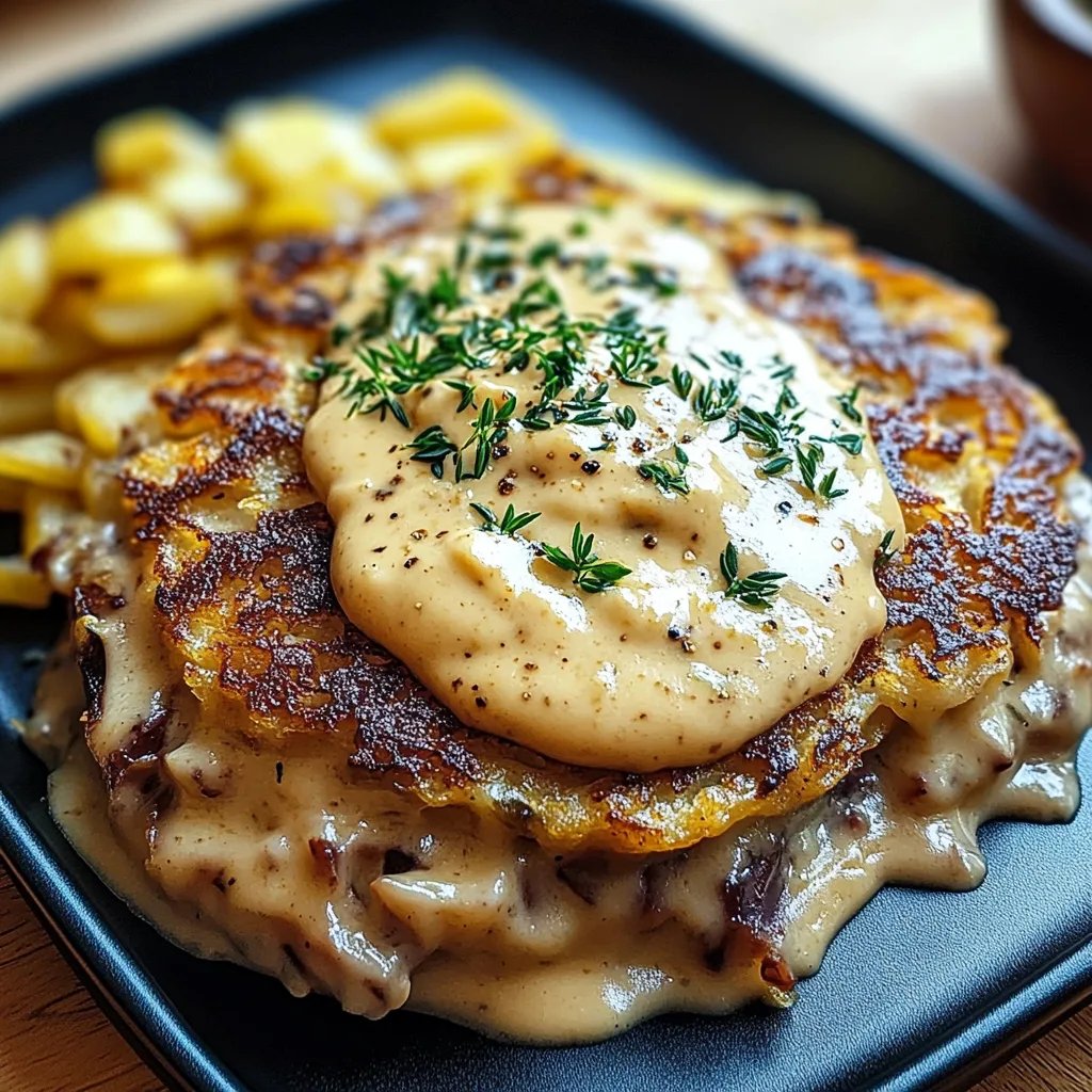 Mozzarella-Rösti mit Zwiebel-Pilzrahmsauce: Ein Unglaubliches Ultimatives Rezept