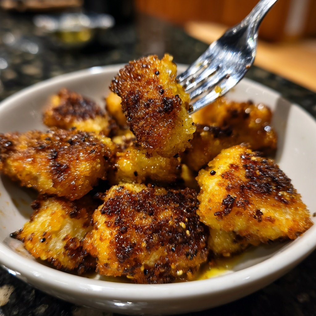 Gebackenes Honig Knoblauch Hähnchen Nuggets