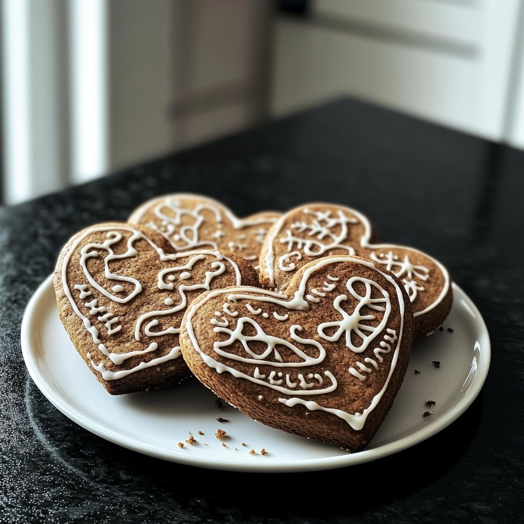 Lebkuchenherzen mit Gewürzen