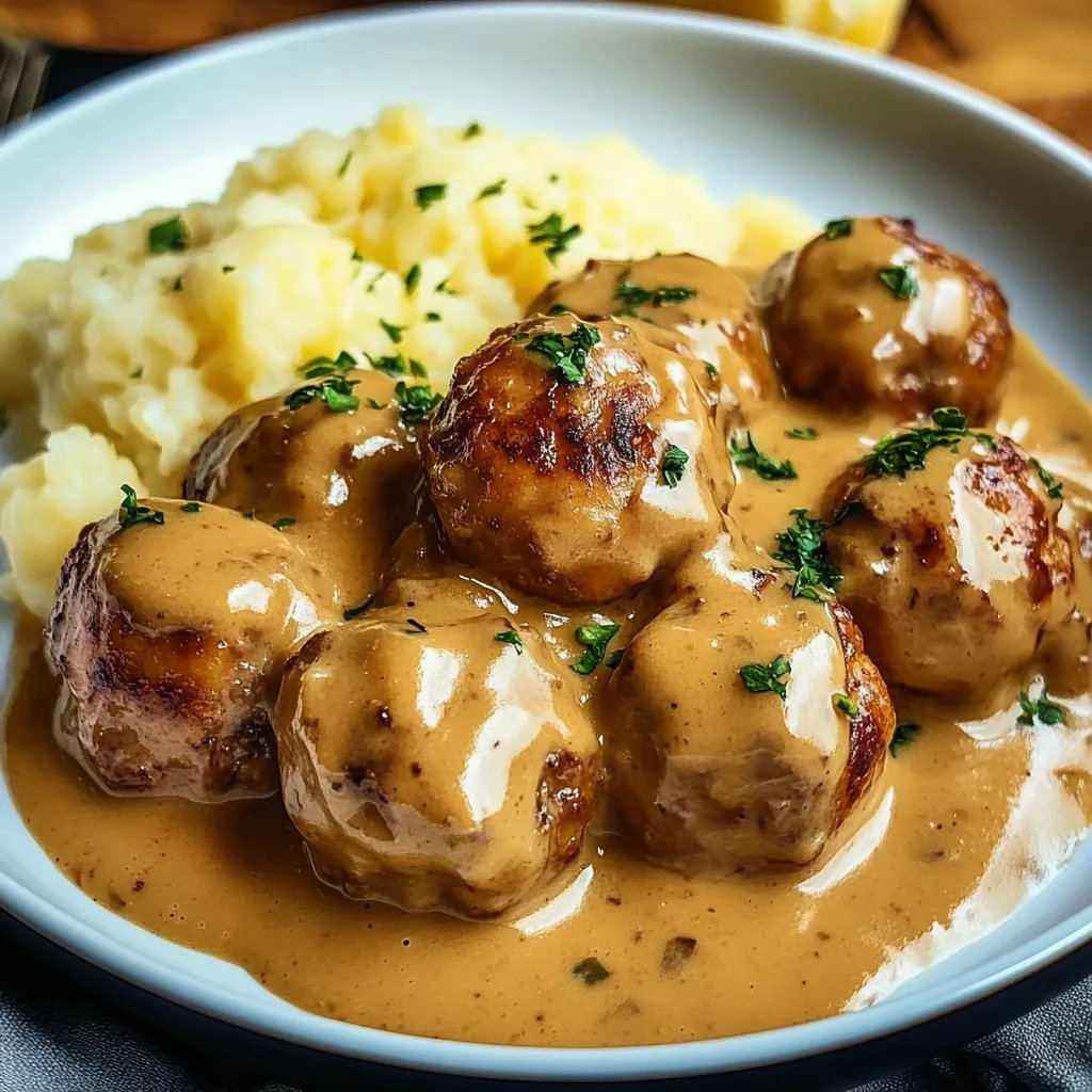 Hackbällchen in cremiger Sauce mit Kartoffelpüree: Ein Unglaublich Ultimatives Rezept
