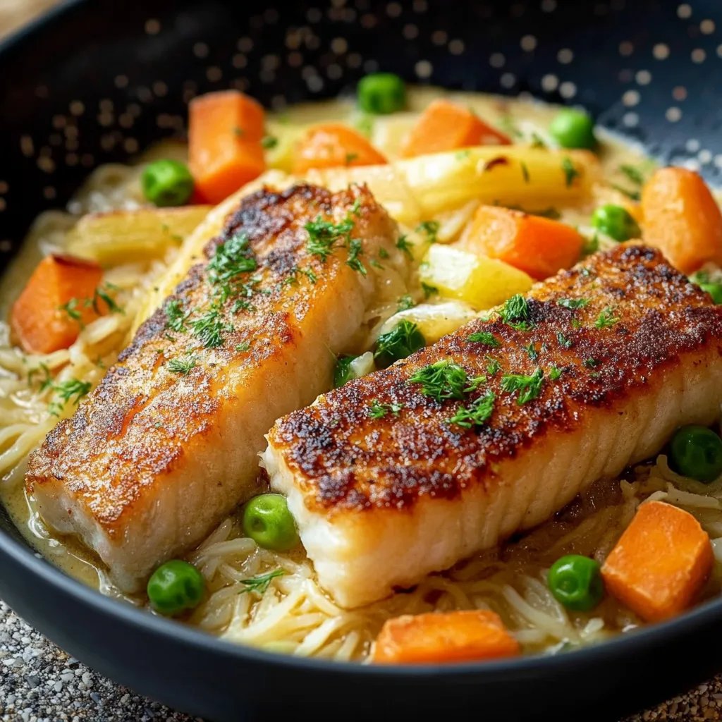 Fischstäbchen-Auflauf mit Reis und Gemüse